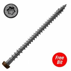 DeckLok #10 x 2-3/4 in. Star Drive Self-Countersinking Flat Head ACQ Compatible Walnut Composite Deck Screws (350 per Pack) -Baldwin Sales Store decklok deck screws cd234wn350 4f 1000