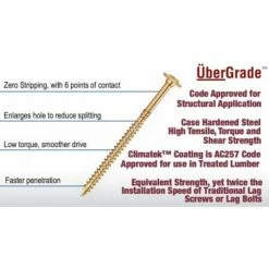 GRK Fasteners 5/16 in. x 4 in. Star Drive Round Head Rugged Structural Wood Screw (45-Piece per-Pack) -Baldwin Sales Store grk fasteners lag bolts 112225 66 1000