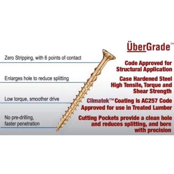 GRK Fasteners #10 x 3-1/8 in. Star Drive Bugle Head R4 Multi-Purpose Wood Screw (210-Pack) 8 GRK Fasteners #10 x 3-1/8 in. Star Drive Bugle Head R4 Multi-Purpose Wood Screw (210-Pack) - Image 6