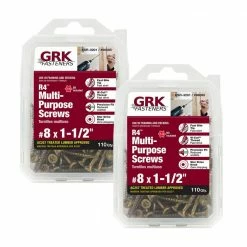 GRK Fasteners # 8 x 1-1/2 in. Star Drive Bugle Head R4 Multi-Purpose Screw Combo Kit 2 of ( 110-Pack)