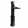 Mayne Woodhaven 56 in. Tall Black Polyethylene Address Sign Post -Baldwin Sales Store mayne address plaques 5812 b 64 1000
