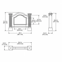 Mayne Nantucket 32 in. x 40 in. White Polyethylene Address Sign -Baldwin Sales Store mayne address plaques 5820wh 4f 1000