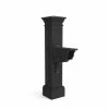 Mayne Liberty Decorative Polyethylene Mailbox Post, Black -Baldwin Sales Store mayne mailbox posts stands 580500300 64 1000