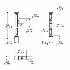 Mayne Charleston Plus Decorative Polyethylene Mailbox Post, Black -Baldwin Sales Store mayne mailbox posts stands 5846bk 44 1000