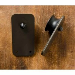 Quiet Glide 96 in. Basic Rectangle Oil Rubbed Bronze Sliding Barn Door Round Track and Hardware Kit -Baldwin Sales Store oil rubbed bronze quiet glide barn door hardware qg 1300 br 96 07 fa 1000