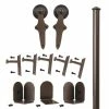 Quiet Glide 96 in. Wright Oil Rubbed Bronze Sliding Barn Door Round Track and Hardware Kit 1 Quiet Glide 96 in. Wright Oil Rubbed Bronze Sliding Barn Door Round Track and Hardware Kit -Baldwin Sales Store oil rubbed bronze quiet glide barn door hardware qg 1300 wr 96 07 64 1000
