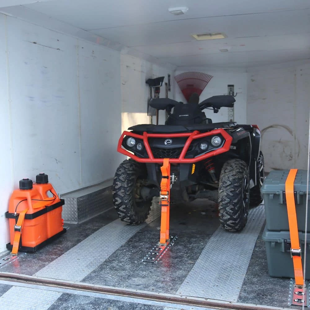 CargoSmart 2 in. x 12 ft. 2000 lbs. Orange Cambuckle Ratchet Strap for X-Track/E-Track Systems (2-Pack) 6 CargoSmart 2 in. x 12 ft. 2000 lbs. Orange Cambuckle Ratchet Strap for X-Track/E-Track Systems (2-Pack) - Image 4