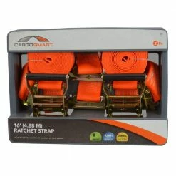 CargoSmart 2 in. W x 16 ft. L, 3,000 lbs. Capacity Orange E-Track and X-Track Ratchet Strap - 2 pk -Baldwin Sales Store oranges peaches cargosmart ratchet straps 899 a0 1000