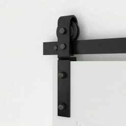 Quiet Glide 60 in. Black Single Bi-Fold Sliding Barn Door Track and Hardware Kit -Baldwin Sales Store quiet glide bi fold door hardware nt bf1500 fm 08 5 1f 1000