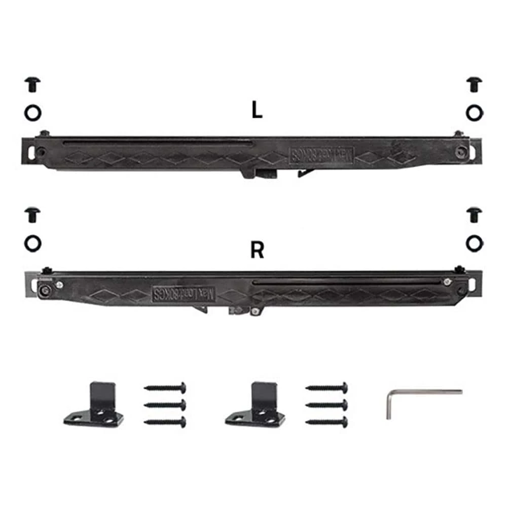 Quiet Glide 96 in. Soft Close Satin Brass Sliding Barn Door Hardware and Track Kit 5 Quiet Glide 96 in. Soft Close Satin Brass Sliding Barn Door Hardware and Track Kit - Image 3