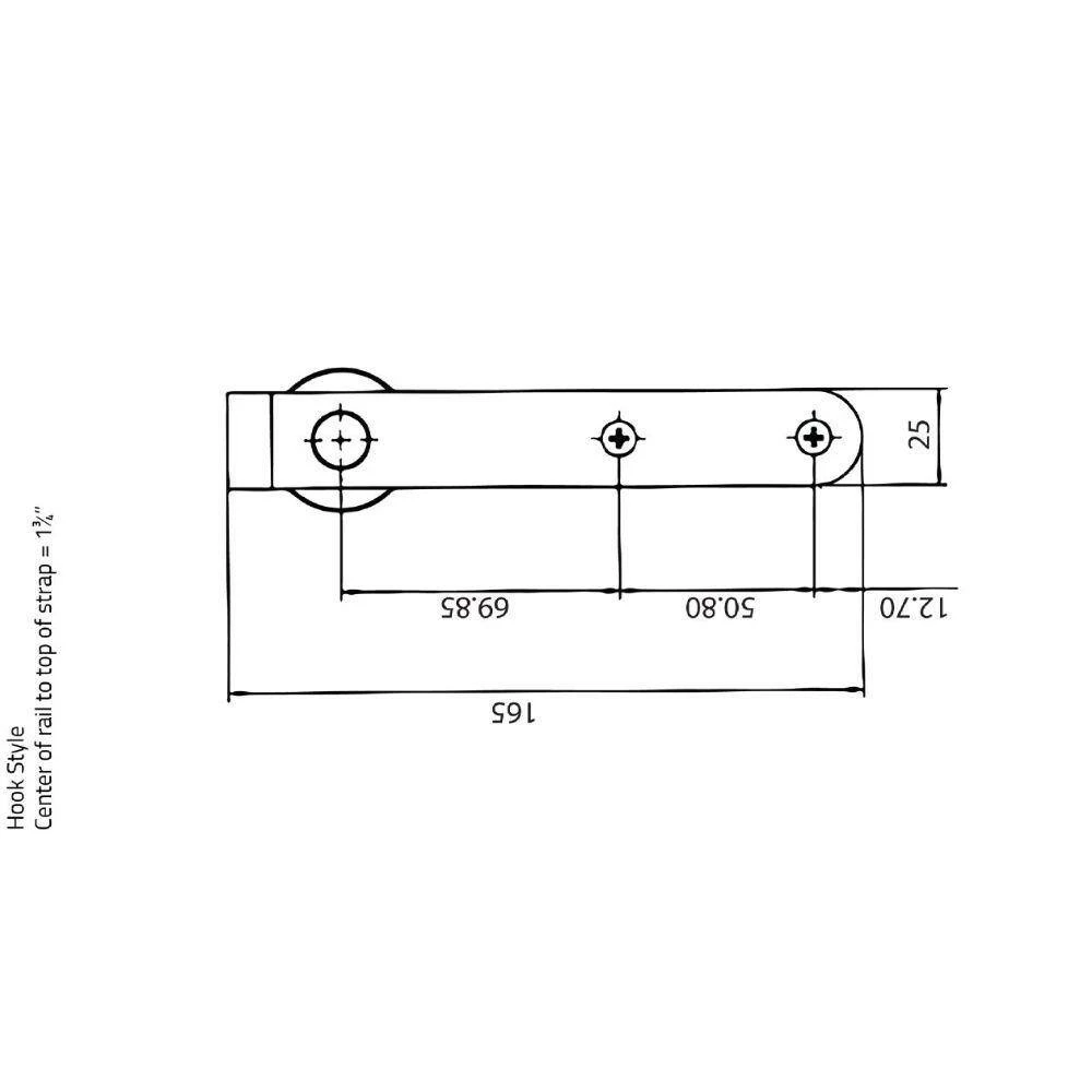 Quiet Glide 72 in. Satin Nickel Miniature Hook Sliding Barn Door Hardware for Double Furniture Wood Doors 6 Quiet Glide 72 in. Satin Nickel Miniature Hook Sliding Barn Door Hardware for Double Furniture Wood Doors - Image 4