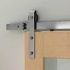 Quiet Glide 78-3/4 in. Satin Nickel Sliding Barn Door Hardware and Track Kit -Baldwin Sales Store satin nickel quiet glide barn door hardware nt140009w02 64 1000