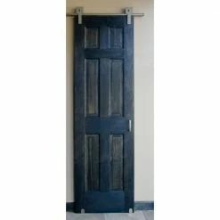 Quiet Glide 96 in. Cube Stick Satin Nickel Sliding Barn Door Round Track and Hardware Kit -Baldwin Sales Store satin nickel quiet glide barn door hardware qg 1300 cs 96 02 76 1000