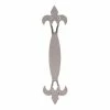 Quiet Glide Fleur-De-Lis 11 in. x 2-3/4 in. x 1-1/2 in. Satin Nickel Handle -Baldwin Sales Store satin nickel quiet glide barn door hardware qg12990102 64 1000