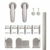 Quiet Glide 72 in. Vista Satin Nickel Sliding Barn Door Round Track and Hardware Kit 1 Quiet Glide 72 in. Vista Satin Nickel Sliding Barn Door Round Track and Hardware Kit -Baldwin Sales Store satin nickel quiet glide barn door hardware qg1300v02 64 1000