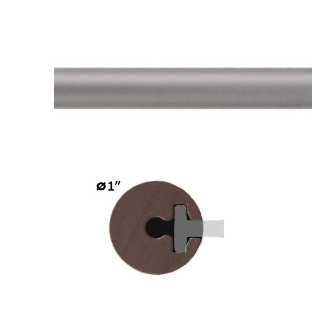 Quiet Glide 72 in. Vista Satin Nickel Sliding Barn Door Round Track and Hardware Kit 4 Quiet Glide 72 in. Vista Satin Nickel Sliding Barn Door Round Track and Hardware Kit - Image 2