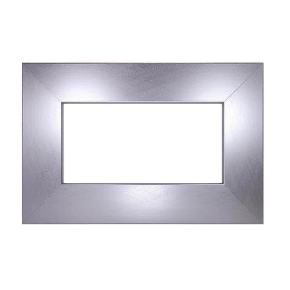MirrorChic Moderna Crosshatch 3 in. x 30 in. x 36 in. DIY Mirror Frame Kit in Silver, Mirror Not Included 3 MirrorChic Moderna Crosshatch 3 in. x 30 in. x 36 in. DIY Mirror Frame Kit in Silver, Mirror Not Included