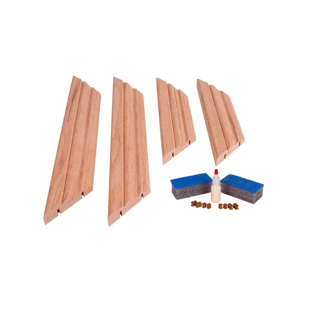 MirrorChic American Red Oak 72 in. x 42 in. Mirror Frame Kit in Stainable - Mirror Not Included 4 MirrorChic American Red Oak 72 in. x 42 in. Mirror Frame Kit in Stainable - Mirror Not Included - Image 2