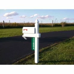 The Handy Post 54 in x 24 in x 5 in Adjustable Arm Mailbox Post Sleeve in White with X Large Newspaper Holder -Baldwin Sales Store the handy post mailbox posts stands hp 1w 44 1000