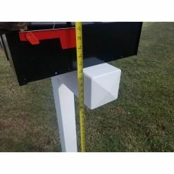 The Handy Post Post for 3 Mailboxes 42 in. x 31 in. x 5 in. Vinyl Sleeve, White -Baldwin Sales Store the handy post mailbox posts stands hp 1w3 fa 1000