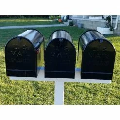 The Handy Post 42 in. x 40 in. x 5 in. Vinyl Sleeve Post for 3 XL Mailboxes, White -Baldwin Sales Store the handy post mailbox posts stands hp 1w3xl 1f 1000
