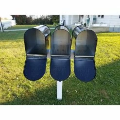 The Handy Post 42 in. x 40 in. x 5 in. Vinyl Sleeve Post for 3 XL Mailboxes, White -Baldwin Sales Store the handy post mailbox posts stands hp 1w3xl 44 1000