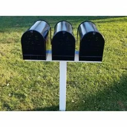 The Handy Post 42 in. x 40 in. x 5 in. Vinyl Sleeve Post for 3 XL Mailboxes, White -Baldwin Sales Store the handy post mailbox posts stands hp 1w3xl 76 1000