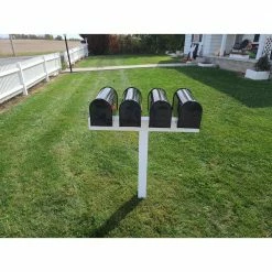 The Handy Post Post for 4 Mailboxes 42 in. x 45 in. x 5 in. Vinyl Sleeve in White 9 The Handy Post Post for 4 Mailboxes 42 in. x 45 in. x 5 in. Vinyl Sleeve in White -Baldwin Sales Store the handy post mailbox posts stands hp 1w4l 1f 1000