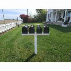 The Handy Post Post for 4 Mailboxes 42 in. x 45 in. x 5 in. Vinyl Sleeve in White 8 The Handy Post Post for 4 Mailboxes 42 in. x 45 in. x 5 in. Vinyl Sleeve in White -Baldwin Sales Store the handy post mailbox posts stands hp 1w4l 4f 1000