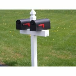The Handy Post 54 in. x 31 in. x 5 in. Vinyl Double Mailbox Post, White -Baldwin Sales Store the handy post mailbox posts stands hp 1wd 1f 1000