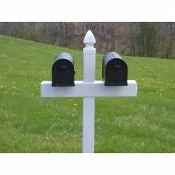The Handy Post 54 in. x 31 in. x 5 in. Vinyl Double Mailbox Post, White -Baldwin Sales Store the handy post mailbox posts stands hp 1wd 44 1000