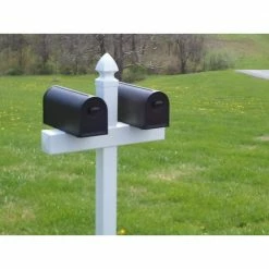 The Handy Post 54 in. x 31 in. x 5 in. Vinyl Double Mailbox Post, White -Baldwin Sales Store the handy post mailbox posts stands hp 1wd fa 1000