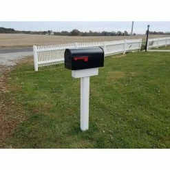 The Handy Post Solo 42 in. x 15 in. Vinyl Mailbox Post Sleeve for All Size Mailboxes, White -Baldwin Sales Store the handy post mailbox posts stands hp 1wsolo 76 1000