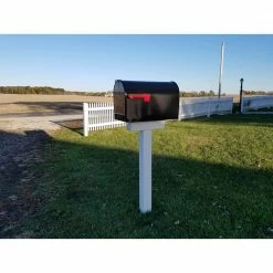 The Handy Post Solo 42 in. x 15 in. Vinyl Mailbox Post Sleeve for All Size Mailboxes, White -Baldwin Sales Store the handy post mailbox posts stands hp 1wsolo c3 1000