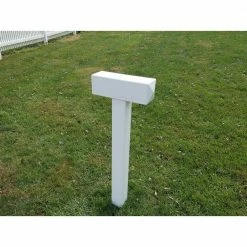 The Handy Post Solo 42 in. x 15 in. Vinyl Mailbox Post Sleeve for All Size Mailboxes, White -Baldwin Sales Store the handy post mailbox posts stands hp 1wsolo fa 1000